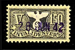 Nazi Disability Insurance 150pf Revenue Stamp Type1